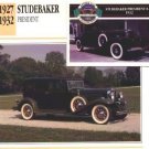 1927 1928 1929 1930 1931 1932 STUDEBAKER PRESIDENT COLLECTOR