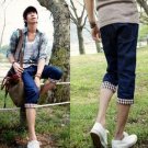 2504100003 Mens casual denim middle pants
