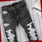 2604100035 Mens Black denim pants