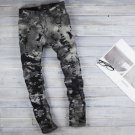 2604100038 Mens texture Black denim pants