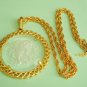 Vtg TRIFARI Zodiac Taurus Intaglio Necklace Pendant