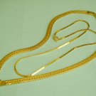 2 Gold Tone Chain Necklaces 1 marked Napier