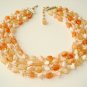 Vintage  4 Strand Necklave Marked Hong Kong