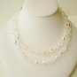 Vintage Two Strand AB Crystal Necklace - Gorgeous