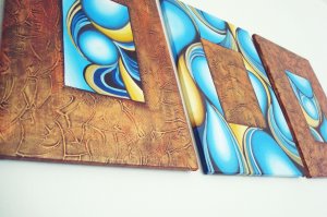 ORIGINAL MODERN abstract OIL PAINTINGS own REAL ART!
