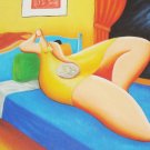 ORIGINAL MODERN Surrealism OIL PAINTING own REAL ART!