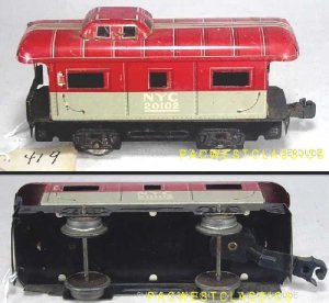MARX TRAINS NYC 4-WHEEL CABOOSE #20102 EX g419
