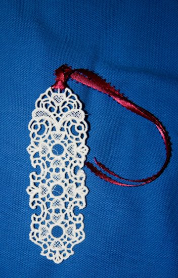 Elegant Lace Heart Bookmark