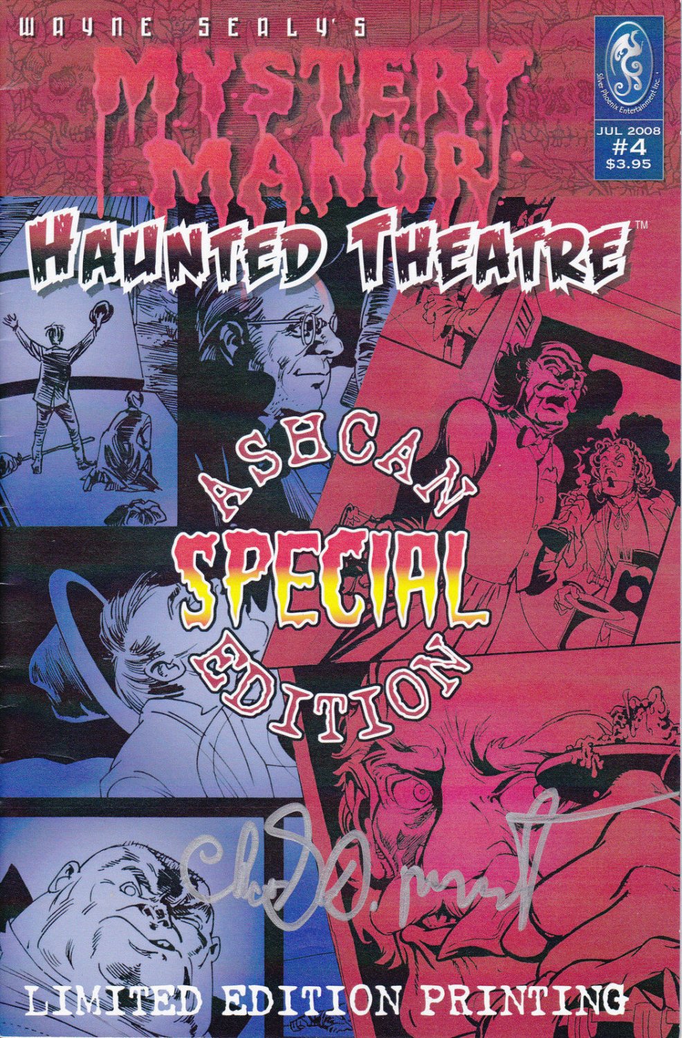 Wayne Sealy's Mystery Manor: Haunted Theater ashcan special edition #4 signed