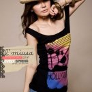 TD7B2 Black Rainbow colour tank top