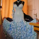 Pale turquoise smooth ball gown