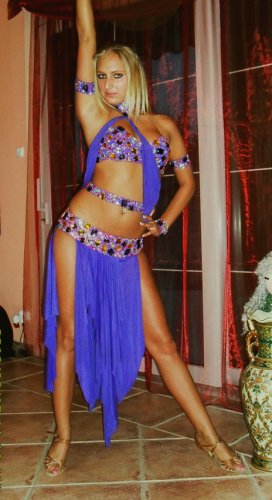 Purple latin dress