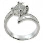 #105. Silver With Created Diamond Ring