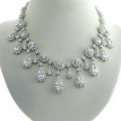 #202.  925 Silver with White CZ Necklace