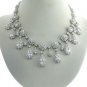 #202.  925 Silver with White CZ Necklace