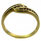 #106.  Genuine Diamond 9k Gold Ring