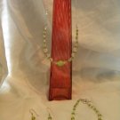3 Pc. Silver and Sea Green Jewelry Set