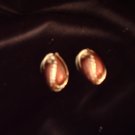gold & Brown Clip on earrings