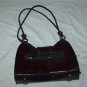 Purse Handbag Brown Croc Black Trim Bag