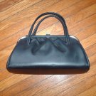 Vintage Train Case 1940's handbag black