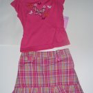 Pink Plaid Skort Set size 4T