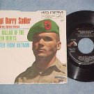 NM/VG++ 45 w/PS-BARRY SADLER-BALLAD OF THE GREEN BERETS