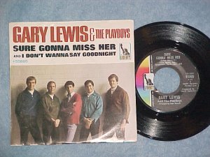 NM/VG++ 45 w/PS-GARY LEWIS/PLAYBOYS-SURE GONNA MISS HER