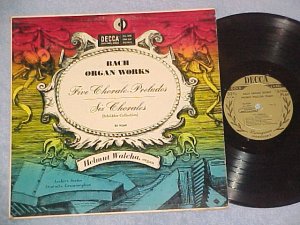 HELMUT WALCHA-BACH ORGAN WORKS-NM/VG 1951 LP-Decca 9569