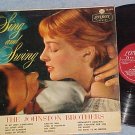 THE JOHNSTON BROTHERS-SING AND SWING-1957 LP~Sexy Cover