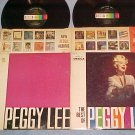 THE BEST OF PEGGY LEE--VG+ 1964 Dbl LP--Decca DXB-164