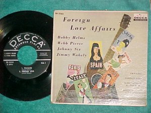 EPw/PS-FOREIGN LOVE AFFAIRS-4 Country Artists-'57-Decca