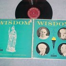 WISDOM--Vol 2--Talks with famous intellectuals--1961 LP