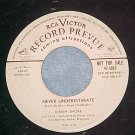 WL Promo 45-DINAH SHORE--NEVER UNDERESTIMATE--1954--RCA
