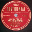 78-VICTOR ZEMBRUSKI-WHO TOLD YOU SO?--Continental C-771