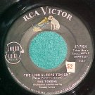45-THE TOKENS--THE LION SLEEPS TONIGHT--1961--RCA--VG++