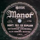 78--SAVANNAH CHURCHILL--DON'T TRY TO EXPLAIN-Manor 1180