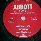 78--JIM REEVES--MEXICAN JOE--1953--Abbott 116--VG++