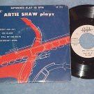 EP w/PS--ARTIE SHAW PLAYS--'50's--Royale 274--VG++/VG+