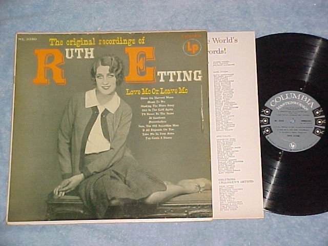 THE ORIGINAL RECORDINGS OF RUTH ETTING-NM/VG+ '50's LP