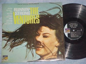 THE VENTURES--RUNNIN' STRONG--VG+ 1966 LP on Sunset