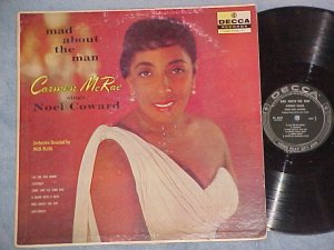 CARMEN McRAE--MAD ABOUT THE MAN--1958 LP--Decca DL-8662