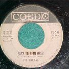 45-THE RIVIERAS-EASY TO REMEMBER-1960-Coed 542-WL Promo