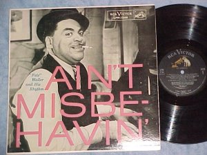 FATS WALLER--AIN'T MISBEHAVIN'--VG++ 1956 LP--RCA 1246