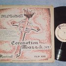 MOZART CORONATION MASS--Rare 1949 LP--Festival FLP-100