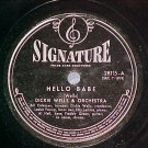 78-DICKIE WELLS ORCH.-HELLO BABE--1946--Signature 28115