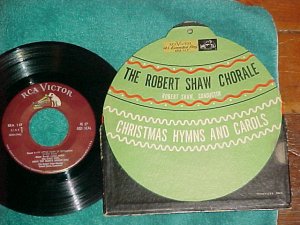 EP w/PS-ROBERT SHAW CHORALE--CHRISTMAS HYMNS AND CAROLS