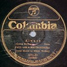 78--PAUL ASH ORCHESTRA--ALWAYS--1926--Columbia 571-D