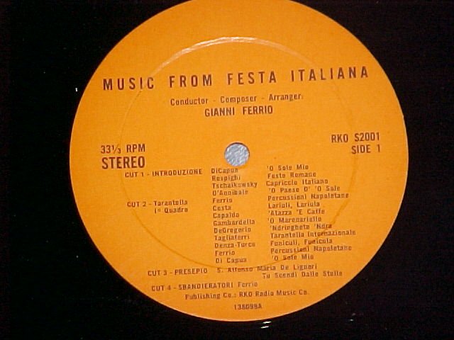 Festa Italiana--rare 1966 Original Cast Lp--rko S-2001