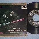 EP w/PS-ELLA FITZGERALD-SWEET AND HOT-Pt 1--1956--Decca