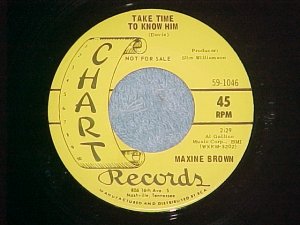 NM Promo 45-MAXINE BROWN(country)-TAKE TIME TO KNOW HIM